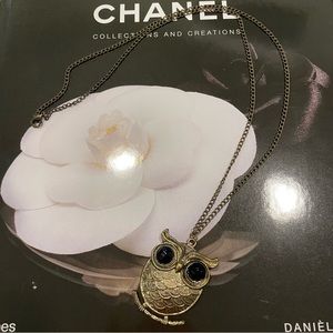 Vintage Owl Pendant Necklace